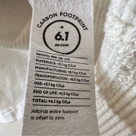 Allbirds-Waffle Textured Cream Lightweight Tee (Size:Small) - Picture 9 of 10